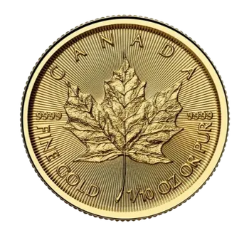 1/10 oz Златна монета Канадски Кленов Лист