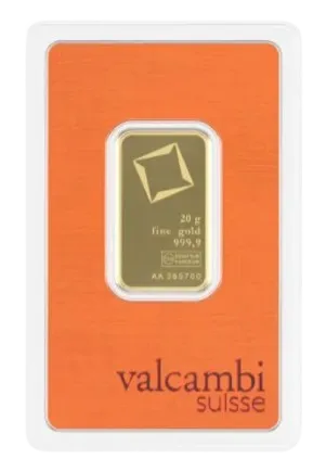 20 гр. Златно кюлче Valcambi | Minted