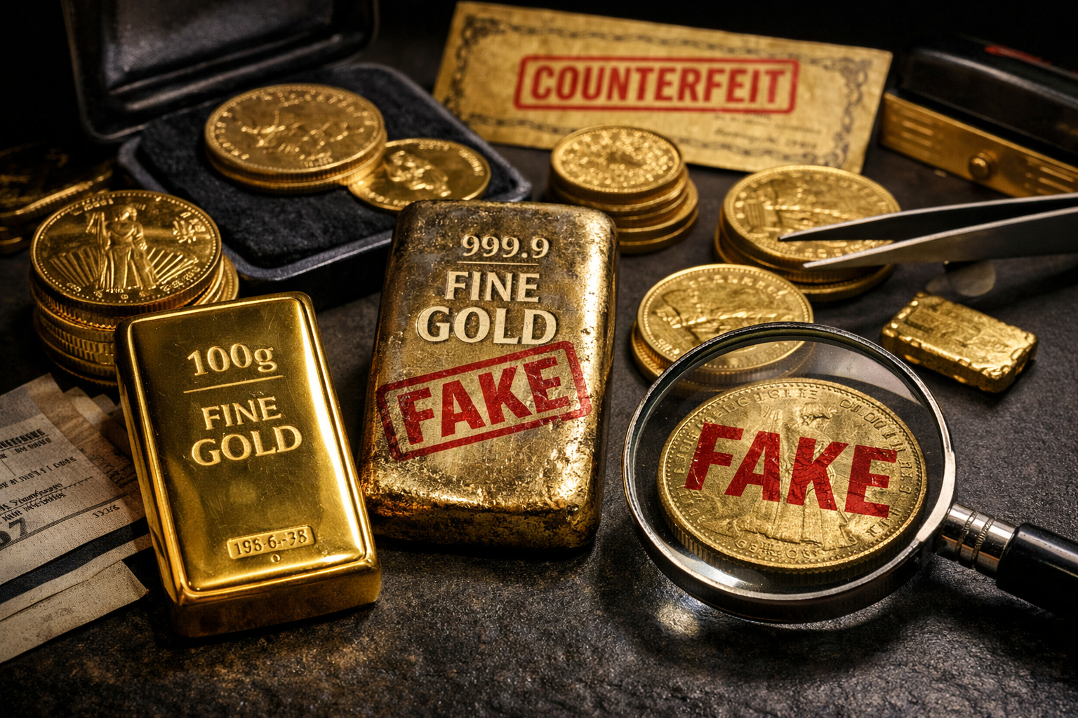 Как да разпознаем фалшиво златно кюлче или монета