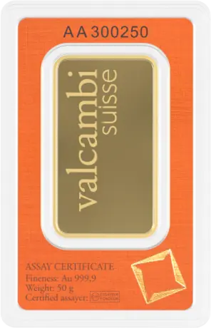 50 гр. Златно кюлче Valcambi